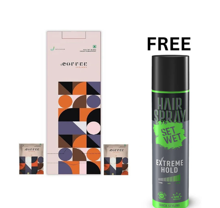 INDUS VIVA I CREAMER CREAMY COFFEE (50 SACHETS) - FREE SET WET HAIR SPRAY