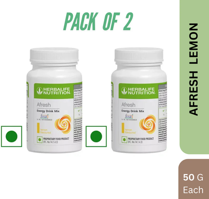HERBALIFE AFRESH LEMON DRINK MIX (50G) - PACK OF 2