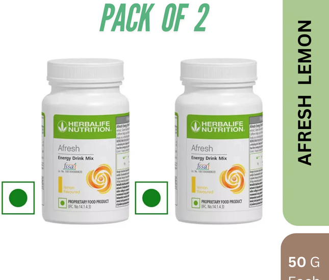 HERBALIFE AFRESH LEMON DRINK MIX (50G) - PACK OF 2