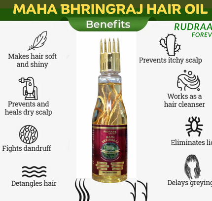 RUDRAA FOREVER MAHA BHRINGRAJ HAIR OIL WITH COMB (100 ML)