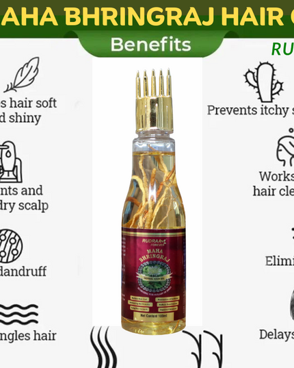 RUDRAA FOREVER MAHA BHRINGRAJ HAIR OIL WITH COMB (100 ML)