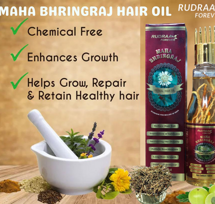 RUDRAA FOREVER MAHA BHRINGRAJ HAIR OIL WITH COMB (100 ML)