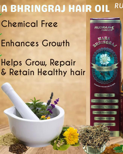 RUDRAA FOREVER MAHA BHRINGRAJ HAIR OIL WITH COMB (100 ML)