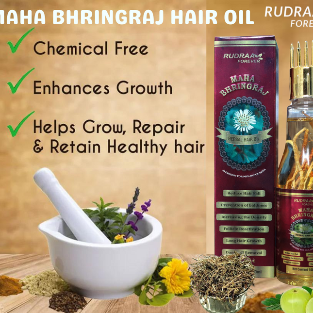 RUDRAA FOREVER MAHA BHRINGRAJ HAIR OIL WITH COMB (100 ML)