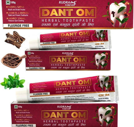 RUDRAA FOREVER DANT OM AYURVEDIC HERBAL TOOTHPASTE (100G)