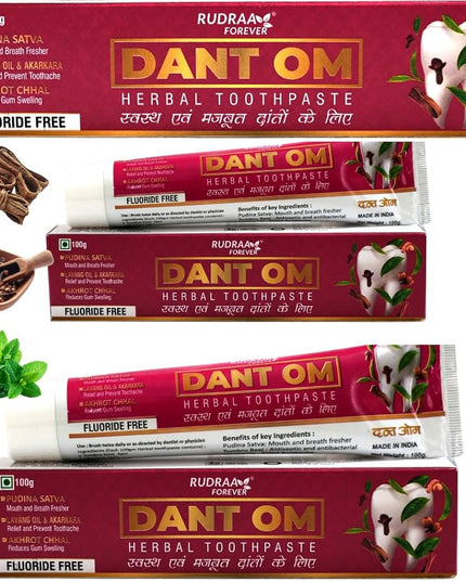 RUDRAA FOREVER DANT OM AYURVEDIC HERBAL TOOTHPASTE (100G)