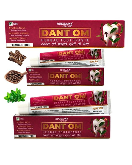 RUDRAA FOREVER DANT OM AYURVEDIC HERBAL TOOTHPASTE (100G)