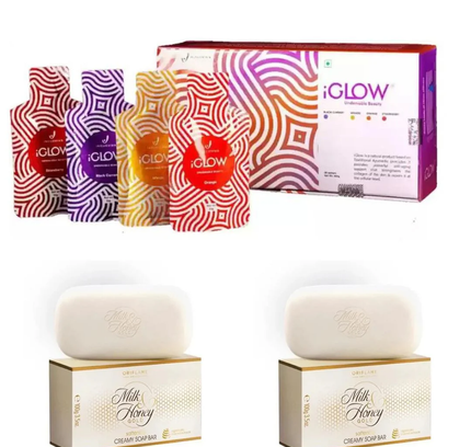 INDUS VIVA I GLOW (28N X 35G) - FREE ORIFLAME CREAMY SOAP BAR X 2