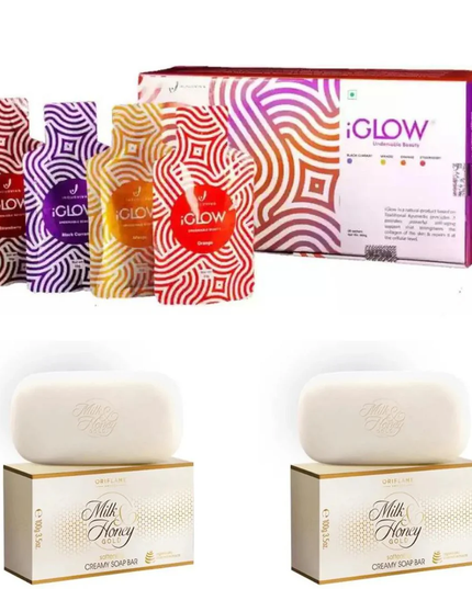 INDUS VIVA I GLOW (28N X 35G) - FREE ORIFLAME CREAMY SOAP BAR X 2
