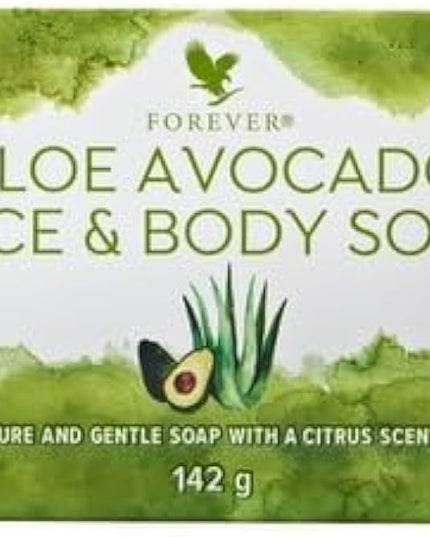 FOREVER ALOE AVOCADO FACE AND BODY SOAP (150G) WITH 4 X DETTOL SOAP FREE