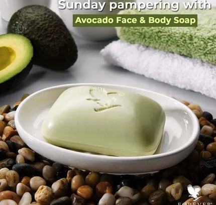 FOREVER ALOE AVOCADO FACE AND BODY SOAP (150G) WITH 4 X DETTOL SOAP FREE