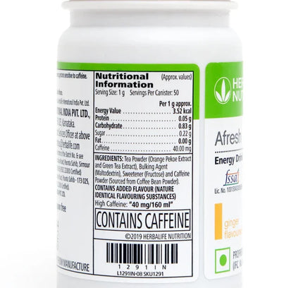 HERBALIFE AFRESH PEACH DRINK MIX (50G)