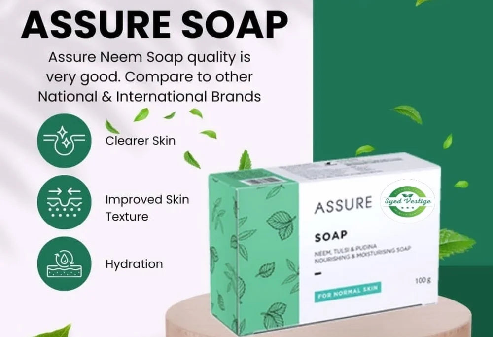 Vestige Assure Soap Neem, Tulsi & Pudina - 100g (Pack of 2)