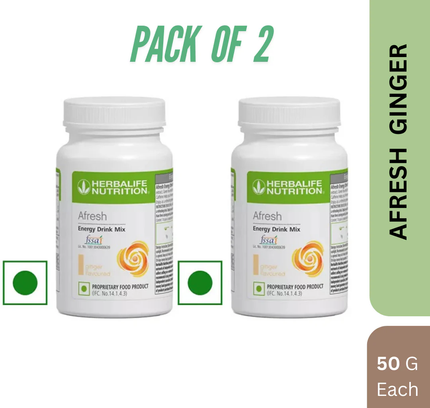 HERBALIFE AFRESH GINGER DRINK MIX (50G) - PACK OF 2