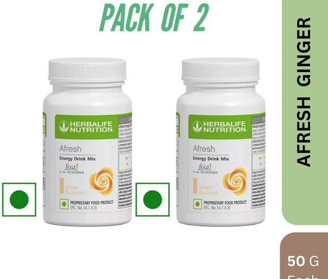HERBALIFE AFRESH GINGER DRINK MIX (50G) - PACK OF 2