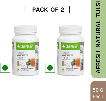 HERBALIFE AFRESH NATURAL TULSI DRINK MIX (50G) - PACK OF 2
