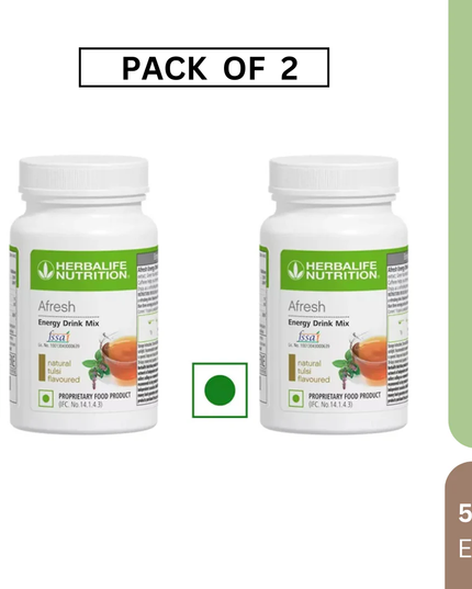 HERBALIFE AFRESH NATURAL TULSI DRINK MIX (50G) - PACK OF 2