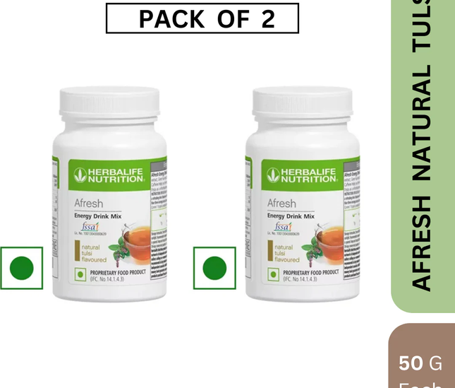 HERBALIFE AFRESH NATURAL TULSI DRINK MIX (50G) - PACK OF 2