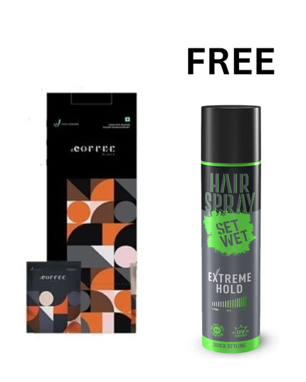 INDUS VIVA I COFFEE BLACK COFFEE (50 SACHETS) - FREE SET WET HAIR SPRAY