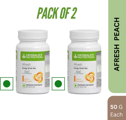 HERBALIFE AFRESH PEACH DRINK MIX (50G) - PACK OF 2