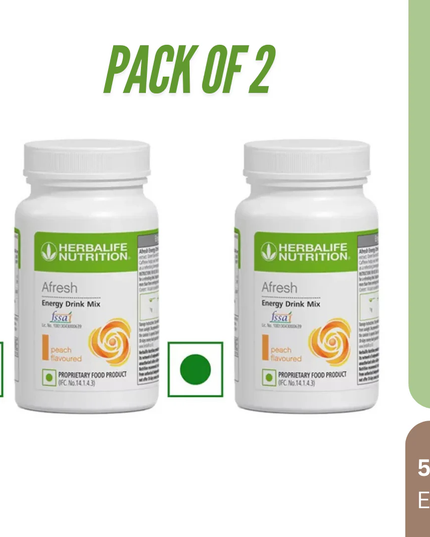 HERBALIFE AFRESH PEACH DRINK MIX (50G) - PACK OF 2