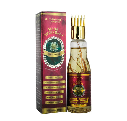 RUDRAA FOREVER MAHA BHRINGRAJ HAIR OIL WITH COMB (100 ML)