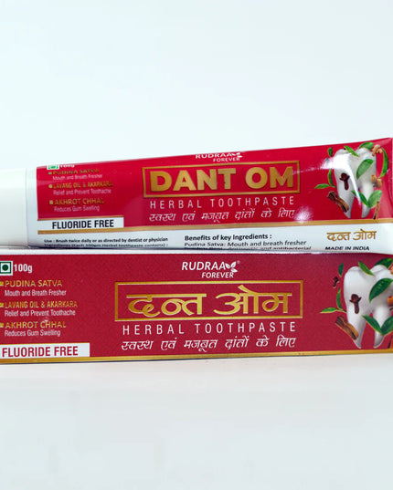 RUDRAA FOREVER DANT OM AYURVEDIC HERBAL TOOTHPASTE (100G)
