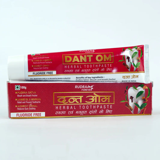 RUDRAA FOREVER DANT OM AYURVEDIC HERBAL TOOTHPASTE (100G)
