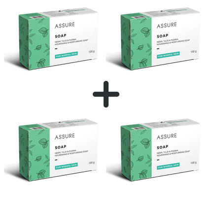 Vestige Assure Soap Neem, Tulsi & Pudina - 100g (Pack of 4)
