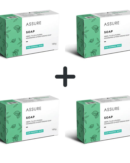 Vestige Assure Soap Neem, Tulsi & Pudina - 100g (Pack of 4)
