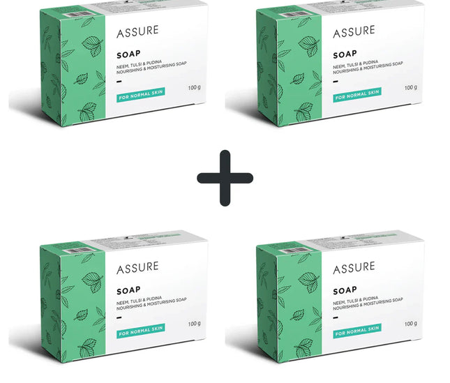 Vestige Assure Soap Neem, Tulsi & Pudina - 100g (Pack of 4)