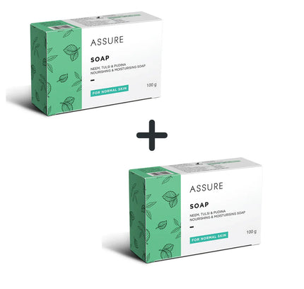 Vestige Assure Soap Neem, Tulsi & Pudina - 100g (Pack of 2)