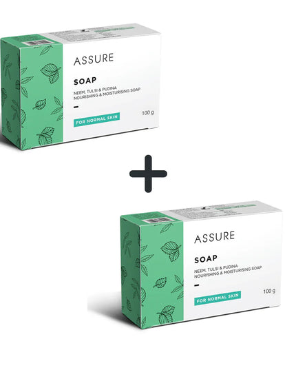 Vestige Assure Soap Neem, Tulsi & Pudina - 100g (Pack of 2)