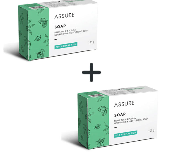 Vestige Assure Soap Neem, Tulsi & Pudina - 100g (Pack of 2)